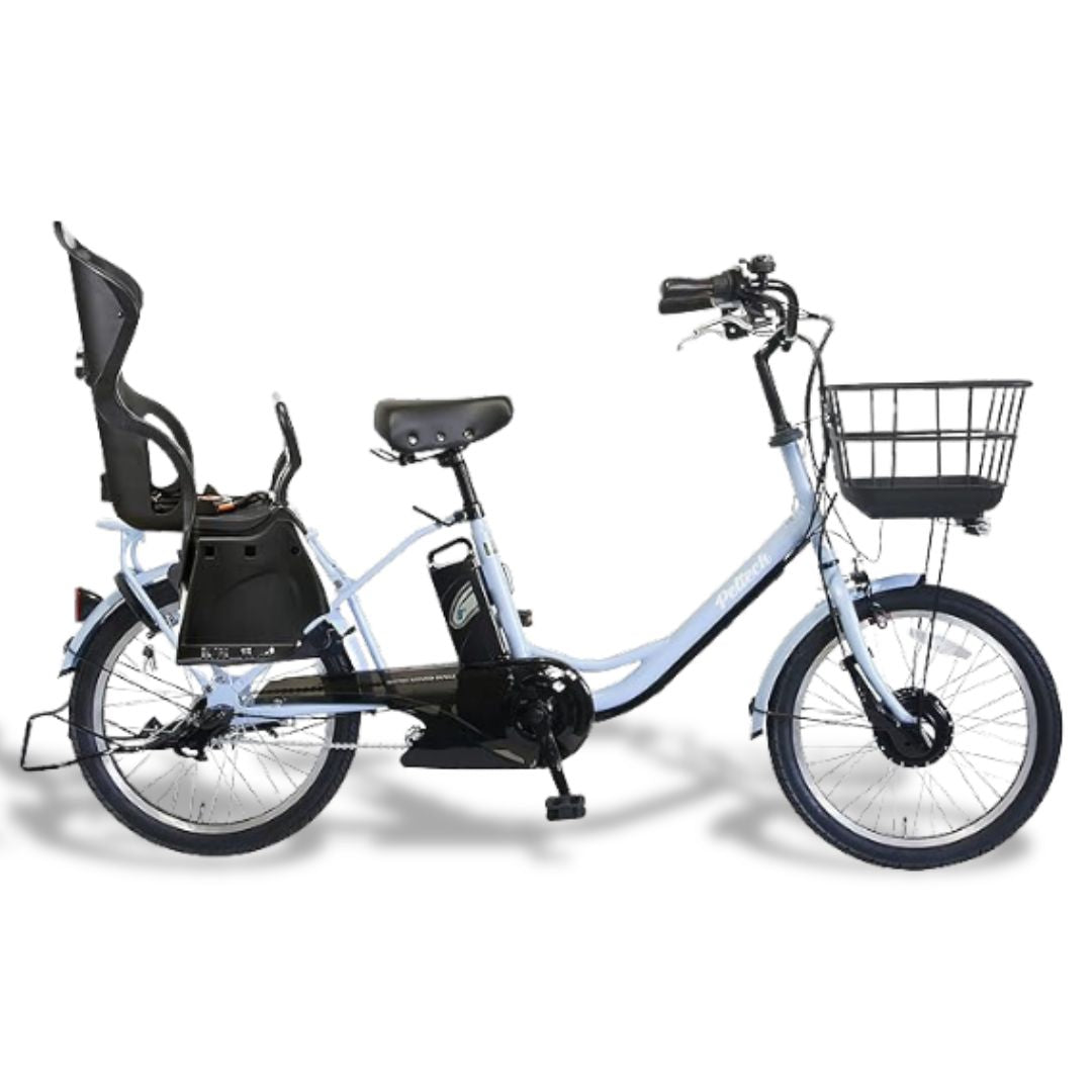 【100%完成車納品】 後チャイルドシート標準装備 20インチ 内装3段変速 電動アシスト自転車 (TDN-207LPC)**販売証明書付き