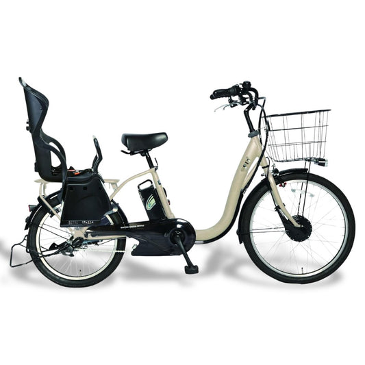 【100%完成車納品】 後チャイルドシート付特別仕様 前24/後20インチ 内装3段変速 電動アシスト自転車 (TDH-408LP)*販売証明書付き