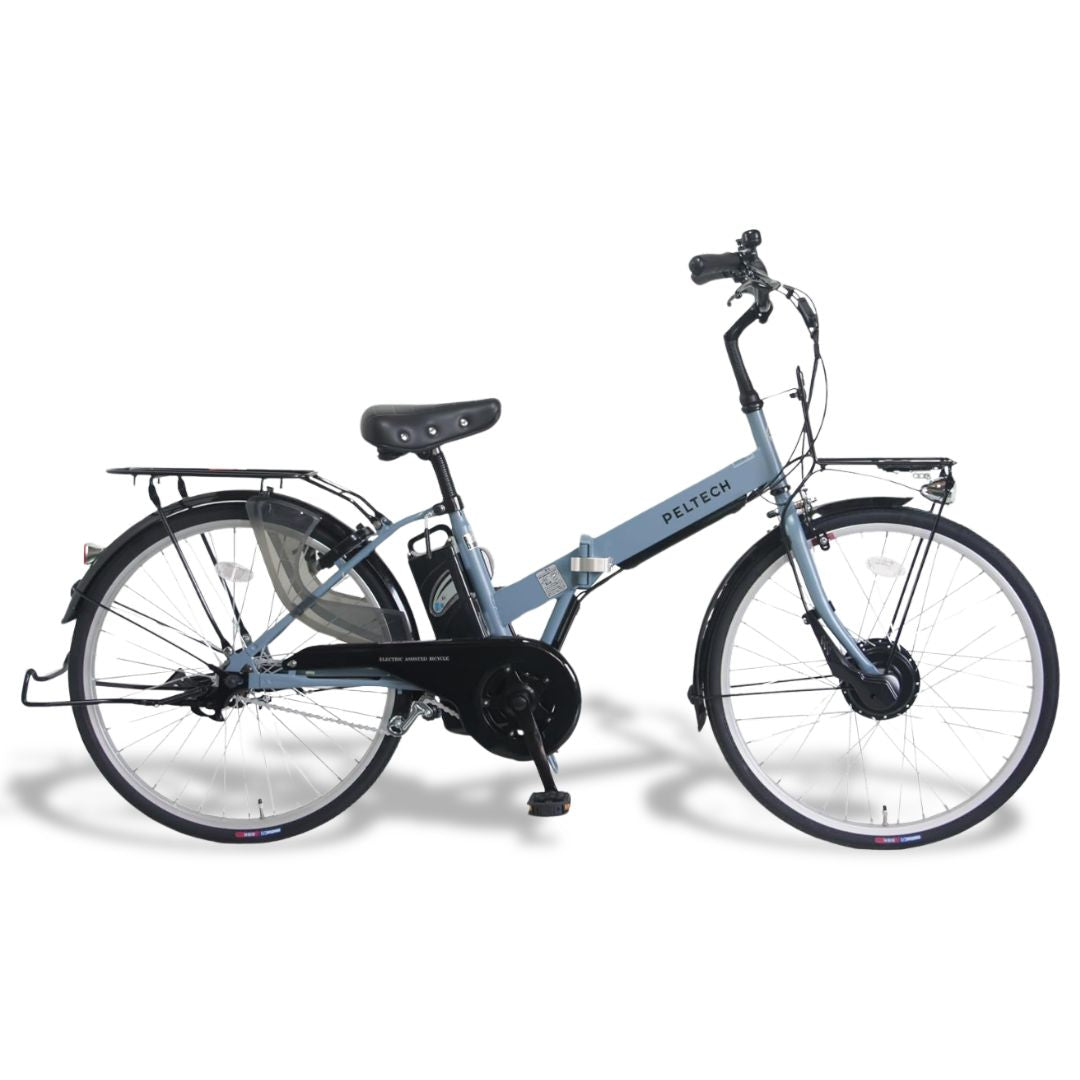 【100%完成組立品】24インチ 折り畳み 電動アシスト自転車 シングルギア(TDH-414L) *販売証明書付き
