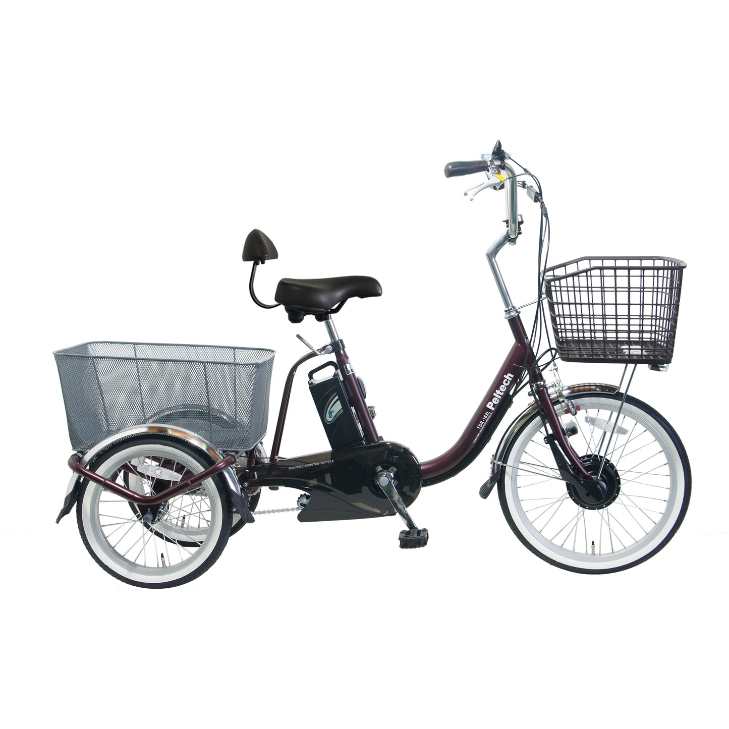 【アウトレット・100%完成車納品】 PELTECH(ペルテック) 電動アシスト三輪車 前輪20型/後輪16型TDR-163Lplus+ *販売証明書付き