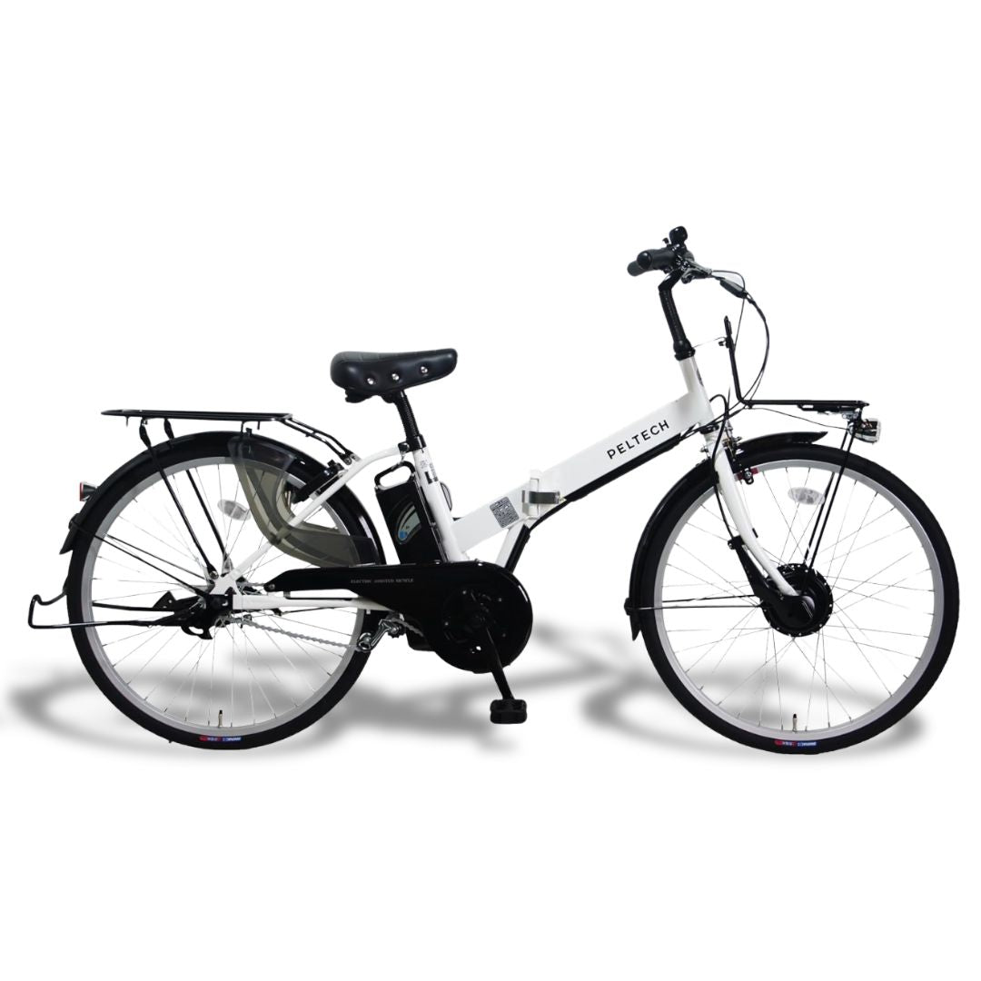 PELTECH(ペルテック) 折りたたみ電動アシスト自転車 24インチ シングルギア 100%完全組立 TDH-414L
