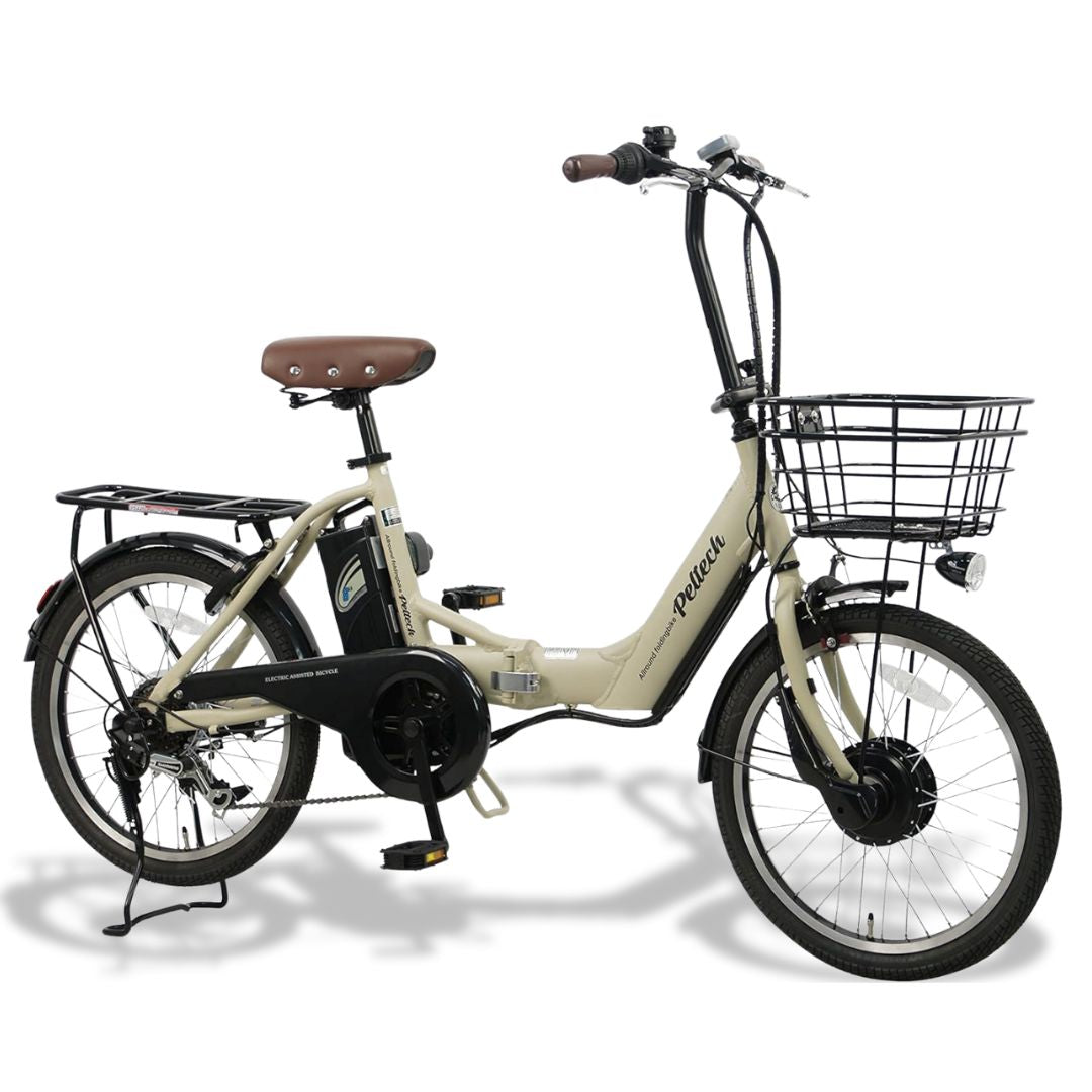 20インチ アルミ折り畳み電動アシスト自転車 フル装備 外装6段変速【簡易組立必要品】(TDN-212L)＊販売証明書付き