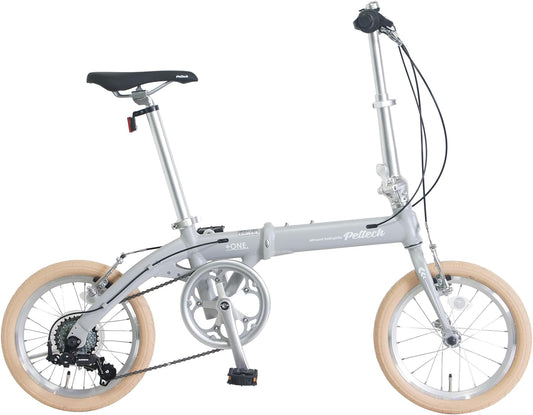 【傷あり/アウトレット】折りたたみ自転車 16インチ シマノ7段変速 FP-167S　グレー